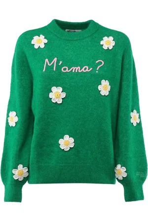 MC2 SAINT BARTH Floral-appliqué sweater