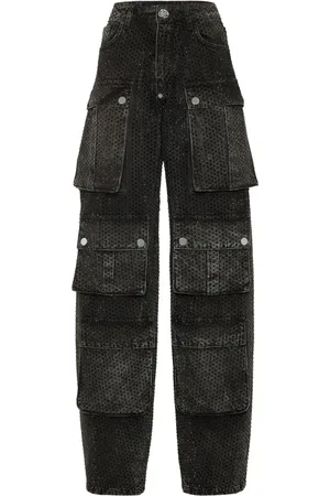 Philipp Plein Embellished cargo jeans