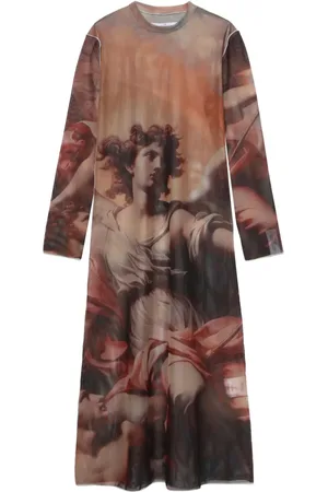 Rokh Renaissance-print midi dress