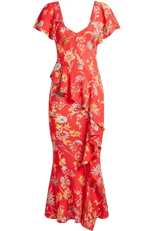Etro Floral-print crepe midi dress
