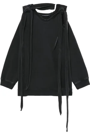 Y / PROJECT Multi-scarf pinched-logo sweatshirt