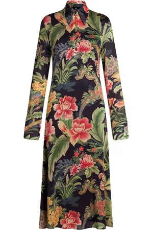 Etro Cons floral-print midi dress