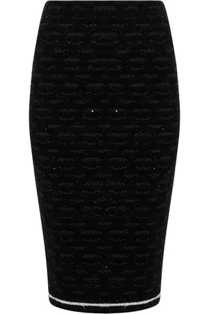 D.EXTERIOR Knitted midi skirt