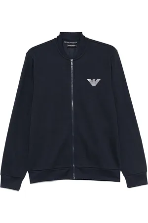 Emporio Armani Logo-embroidered track jacket