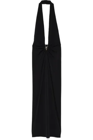 CHRISTOPHER ESBER Orbit-detail halterneck maxi dress