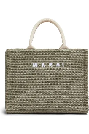 Marni Small raffia tote bag