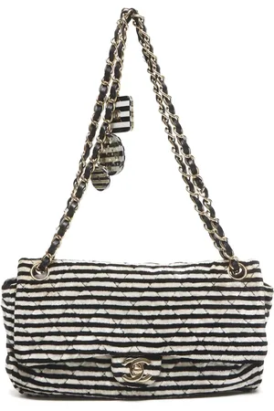 CHANEL 2006 striped shoulder bag