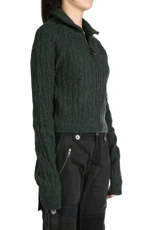 Hyein Seo Detachable-gloves cropped cardigan