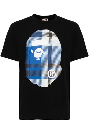 A Bathing Ape Checked big-ape head T-shirt