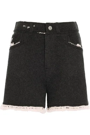 Barrie Fine-knit fringe-detail shorts