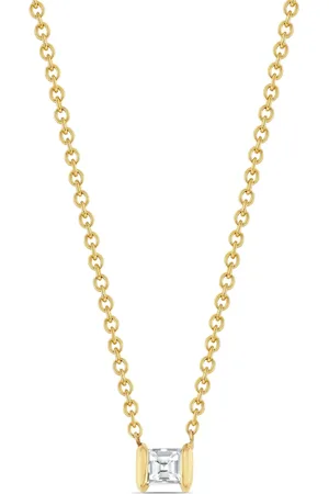 Lizzie Mandler 18kt yellow Mini Anchor diamond necklace