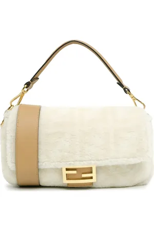 Fendi 2012-2024 Small Zucca Shearling Baguette satchel