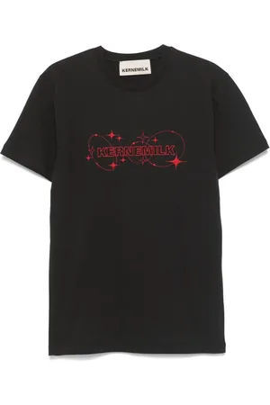 Kernemilk Embroidered-logo T-shirt