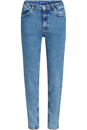 Karl Lagerfeld Logo-patch mid-rise tapered jeans