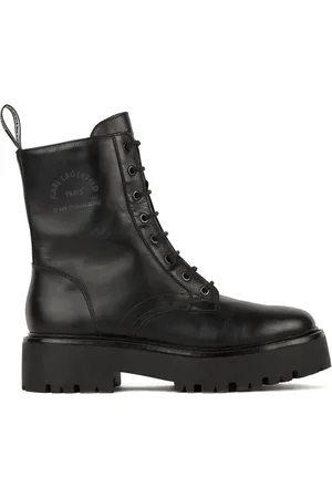 Karl Lagerfeld Burly Biker leather boots