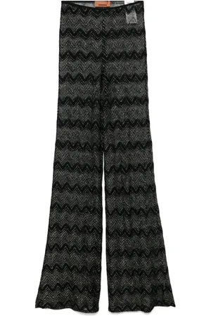 Missoni Crochet-knit flared trousers