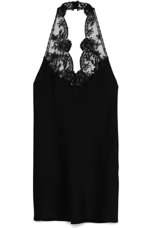 Saint Laurent Lace-detail mini dress