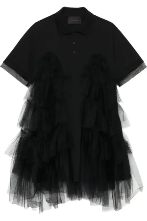Simone Rocha Tulle overlay polo shirt