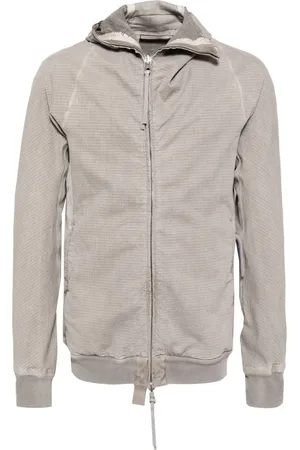 11 BY BORIS BIDJAN SABERI Asymmetric cotton hooded jacket