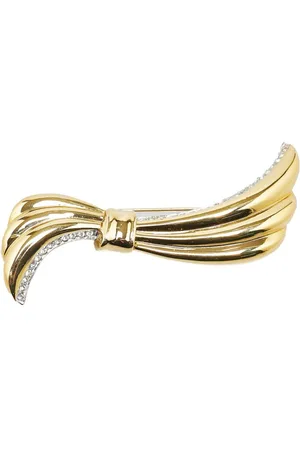 Saint Laurent 2000-2024 Plated Corsage Rhinestone costume brooch