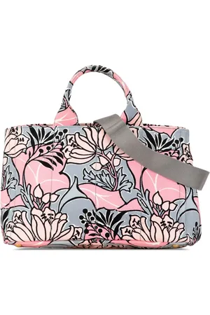 Prada 2010-2023 Floral Printed Canapa satchel