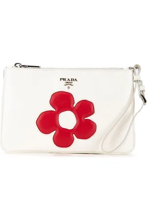 Prada 2000-2013 Leather Flower clutch bag