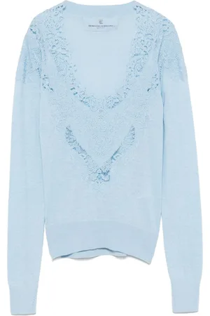 ERMANNO SCERVINO Lace-panel sweater