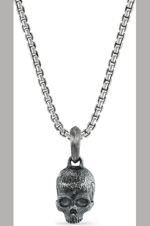 David Yurman Sterling Memento Mori Skull amulet (16mm)
