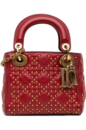 Dior 2017 Mini Lambskin Cannage Studded Supple Lady Dior satchel