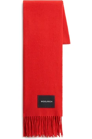 Woolrich Logo-patch virgin wool scarf