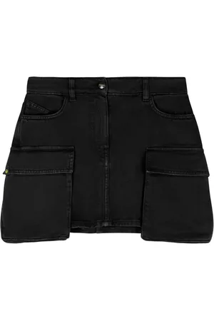 BARROW Denim cargo mini skirt