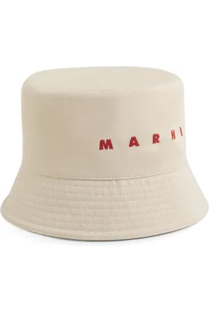 Marni Logo-embroidered gabardine bucket hat