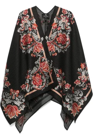 Etro Floral-embroidery cape