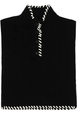 Sandro Whipstitch-trim scarf collar