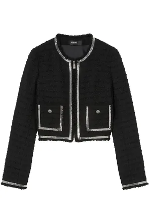 VERSACE Zip-up fitted jacket