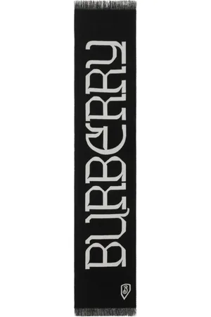 Burberry Intarsia-logo wool scarf