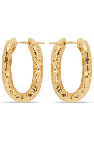 Jil Sander Hammered hoop earrings