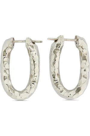 Jil Sander Hammered-effect hoop earrings