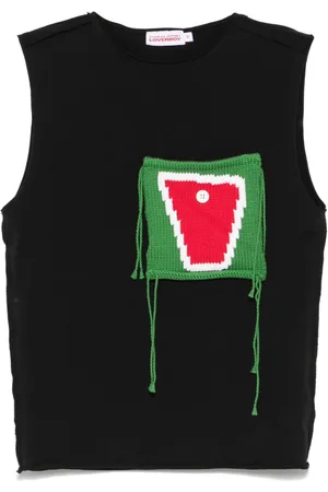 Charles Jeffrey Loverboy Knitted patch-pocket vest