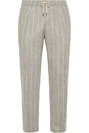 Boggi Milano Striped flannel trousers
