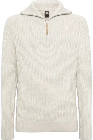 Boggi Milano Half-zip merino jumper