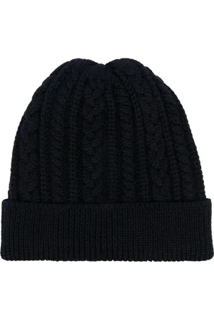 CANALI Cable-knit beanie hat