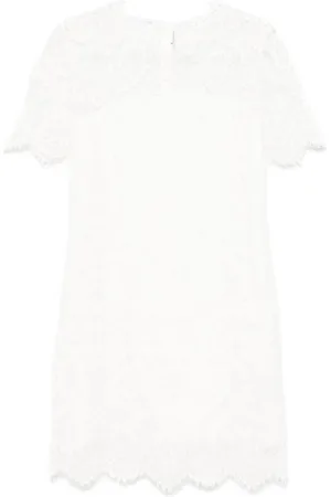 ERMANNO SCERVINO Half-sleeve rebrod?? lace mini dress
