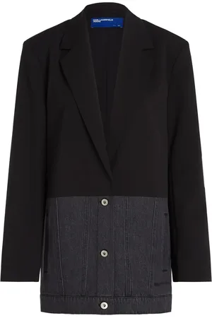 Karl Lagerfeld Mixed-material blazer