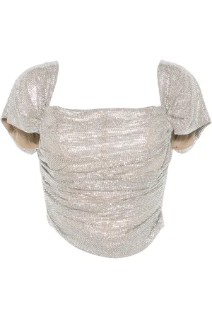 GIUSEPPE DI MORABITO Crystal-embellished top