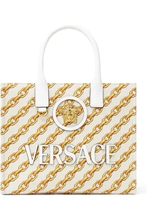 VERSACE Small Chain Stripes La Medusa tote bag