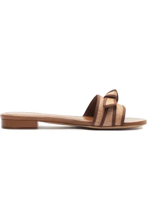 ALEXANDRE BIRMAN Grosgrain-trim raffia sandals
