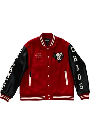 UNDERCOVER Wolf rose varsity jacket