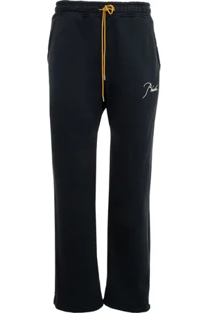 Rhude Logo-embroidered cotton sweatpants