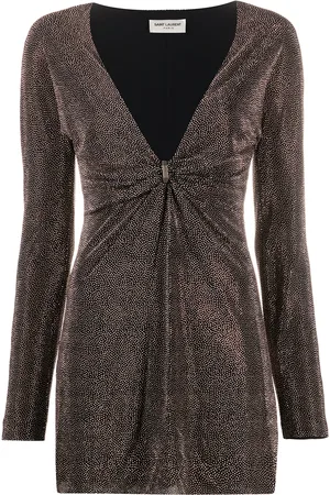 Saint Laurent Short stud-embellished dress